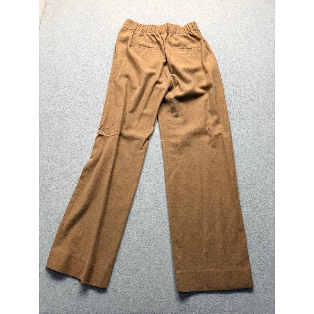 Camel Brown High Waisted Wide Leg Trouser Pants Pleated Front Professional Brown - Picture 8 of 9